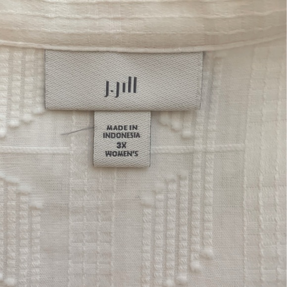 J. Jill White Textured Button Front Blouse - 3X - Picture 5 of 8
